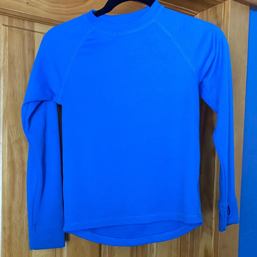 L.L. Bean Kids' Blue Wicked Warm Mid-Weight Long Underwear Top